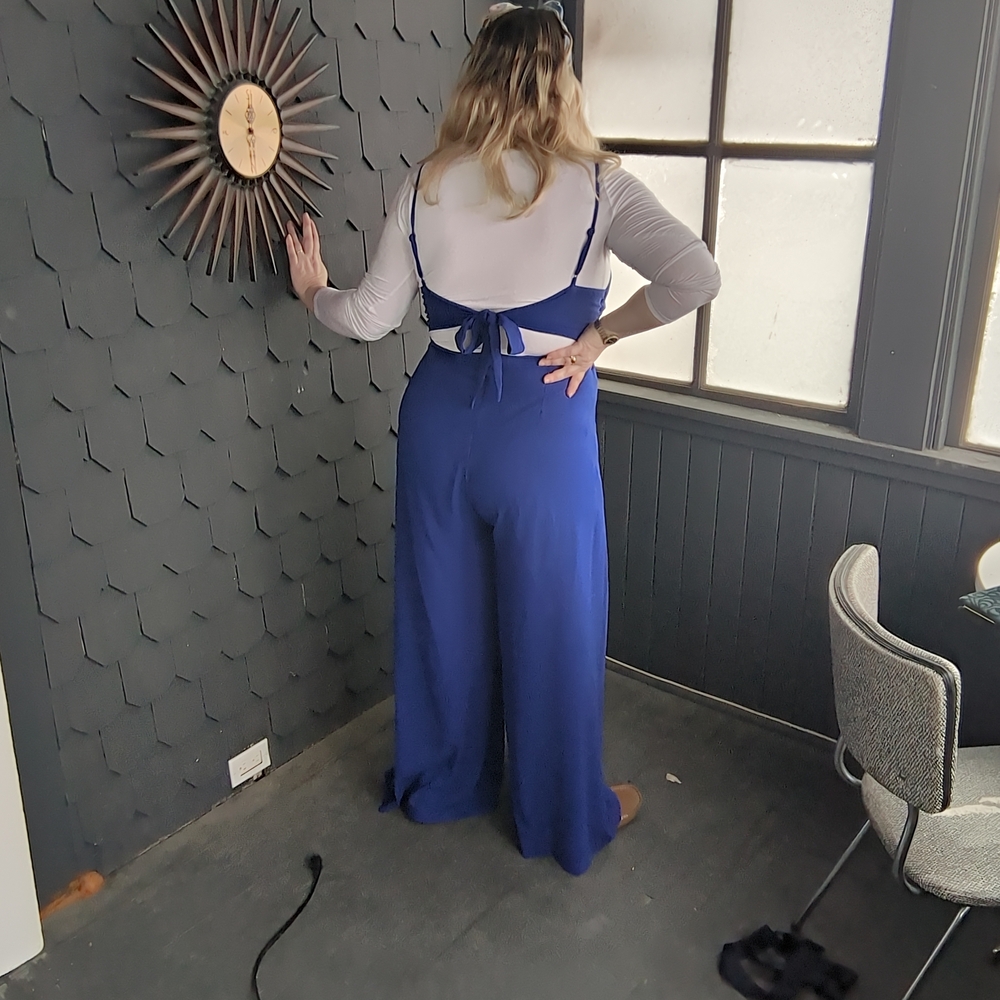 Women's Blue Jumpsuit Size Xl - Picture 2 of 2